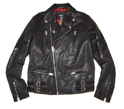 DIESEL L-JASPER-ED LEATHER JACKET SIZE XL 100% AUTHENTIC