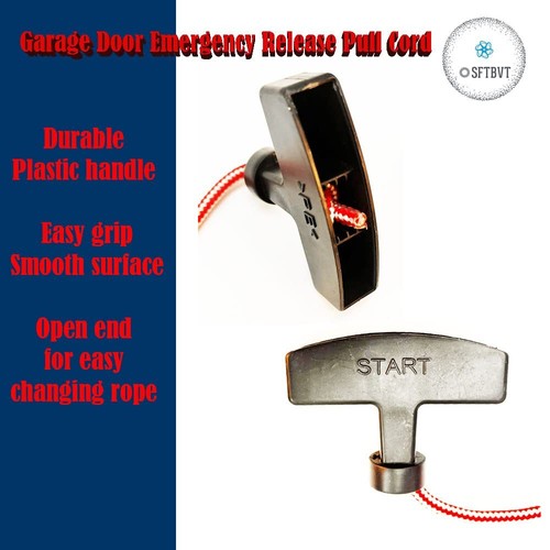 Garage Door Emergency Release Pull Cord with Handle Garage Opener Rope Puller - Picture 4 of 7