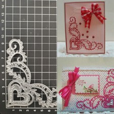 Heart Corner Metal Cutting Dies Scrapbooking Paper Card Cut Embossing Stencils
