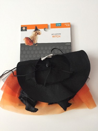 NWT Pet Witch Halloween Costume Tutu Black Orange Size Small /medium - Picture 3 of 5