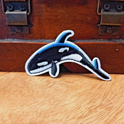 Orca Wal Schwertwal Aufbügler Bügelbild Patch Bügelflicken Applikation #37