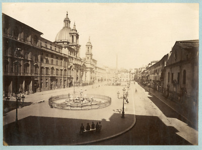 Tirage Photographique Albuminé Vintage : Panorama De Gênes (Genova), Italie, Vers 1870 - Original