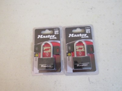 Master Lock 141DLF Black Covered Solid Body Padlock - lot of 2