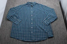 Foundry Long Sleeve Button Down Shirt Plaid Front Breast Pocket Men's 2XL