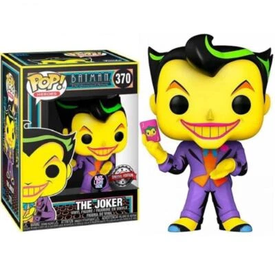 Funko Pop ! Heroes Batman Animated Series - The Joker 370 Black Light Glow Dark