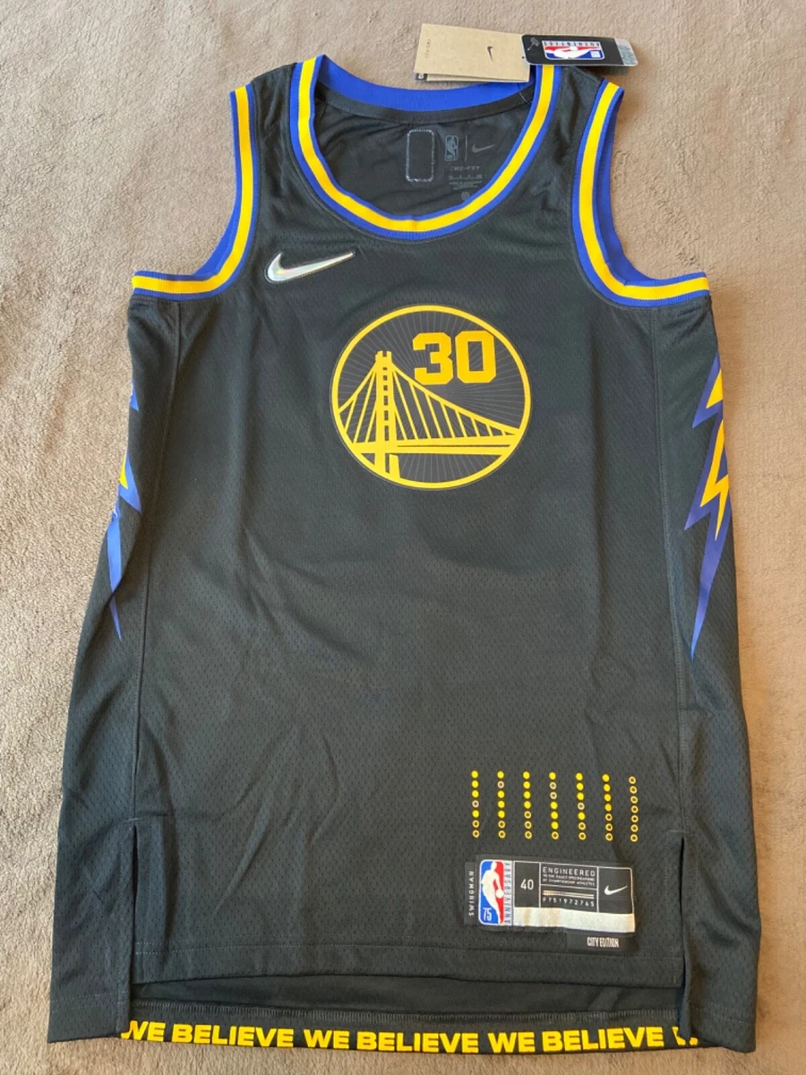 Men's Nike Stephen Curry Black Golden State Warriors 2021/22