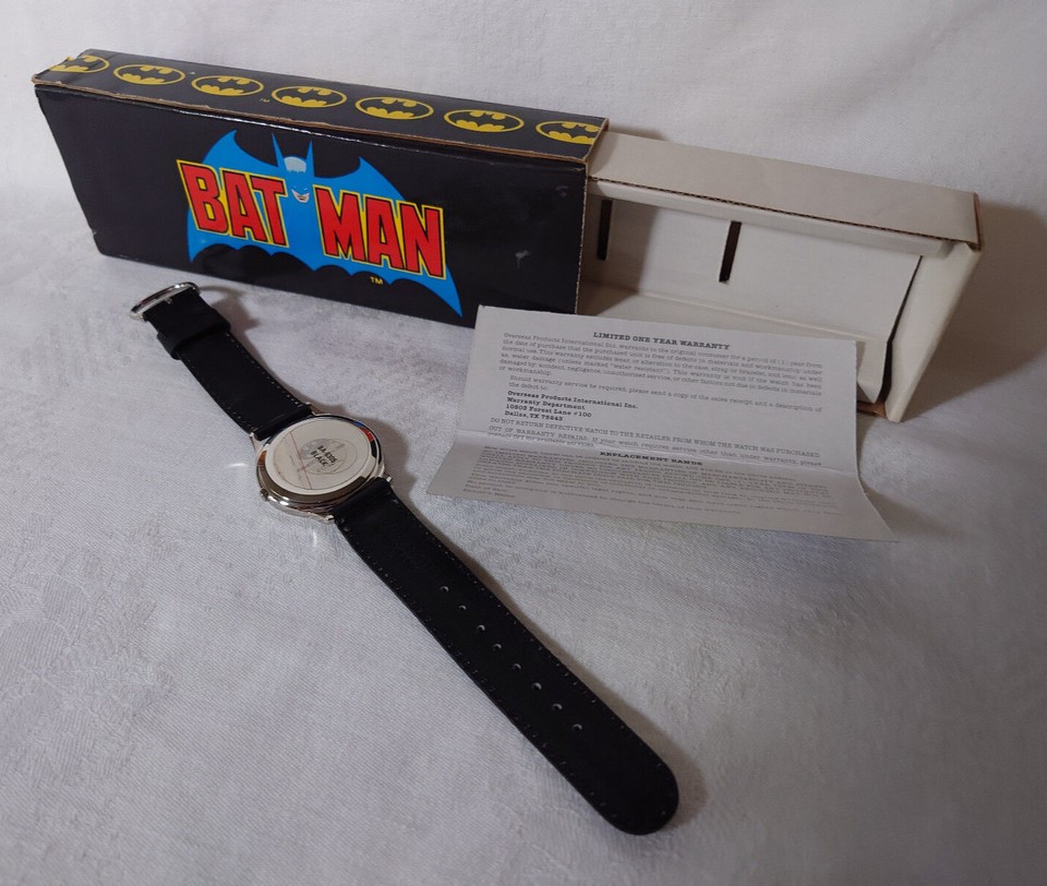 Batman 1989 Fossil Watch Analogue in Original Cardboard Box BA6305