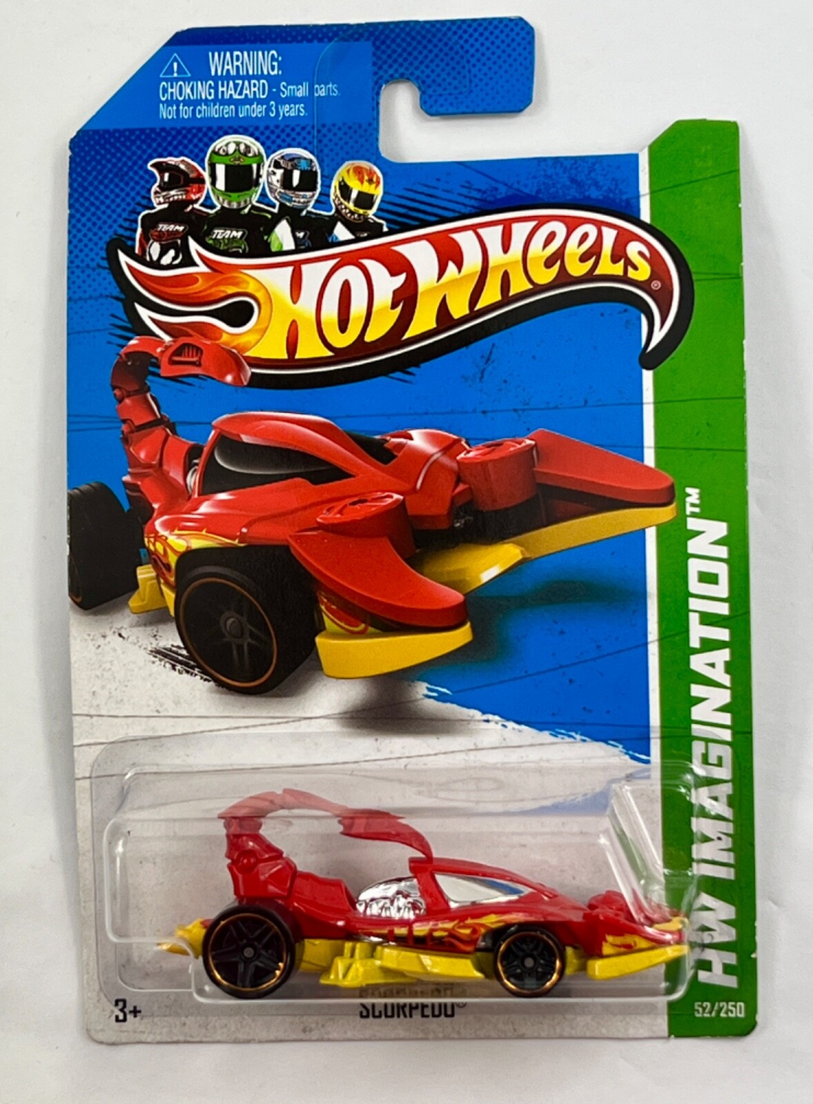 2011 Hot Wheels - Scorpedo Red/Yellow  - HW Imagination - Free Shipping T54*