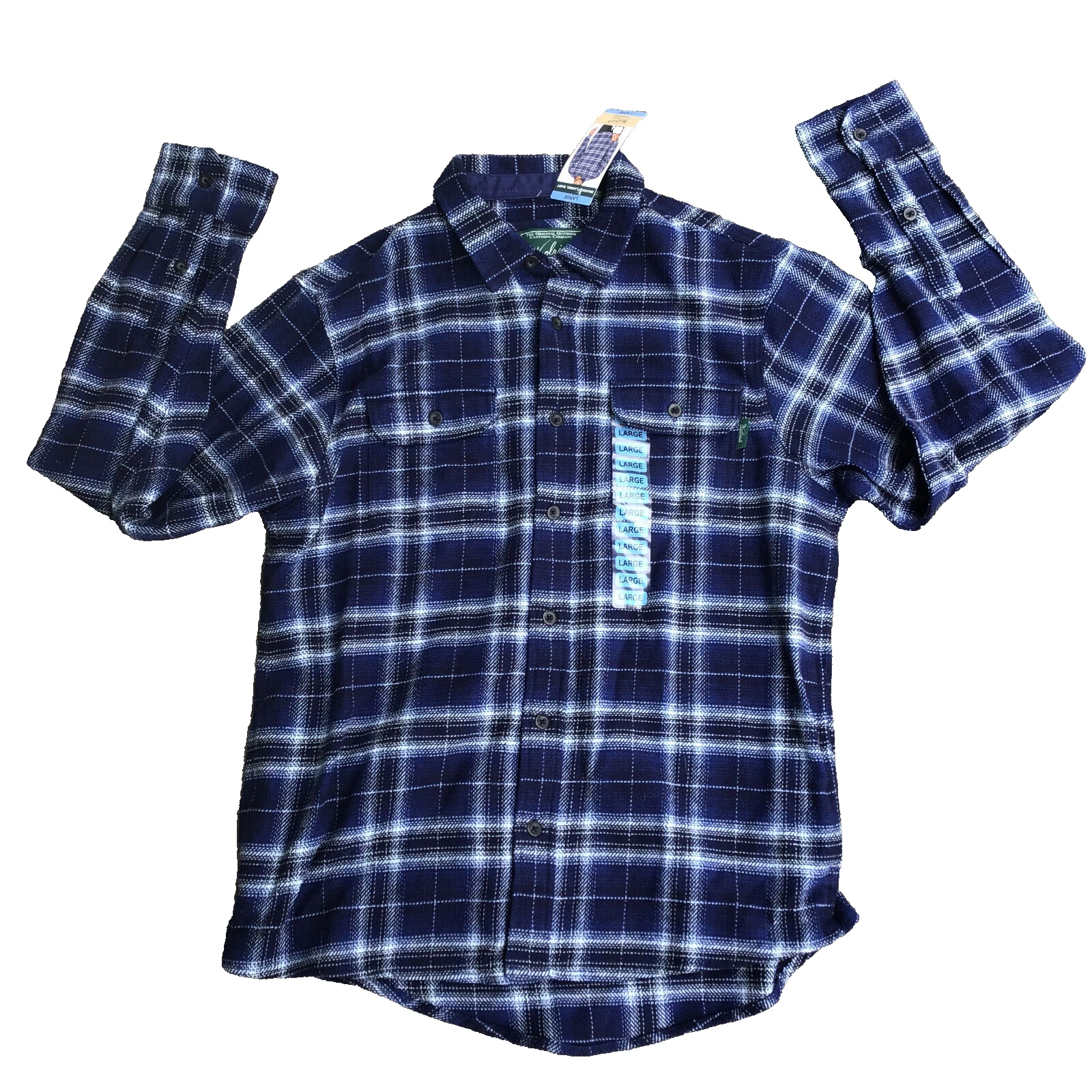 NWT Woolrich Shirt Men Large Blue Button Up Plaid Brawny Flannel Outdoor Casual
Opens in a new windo