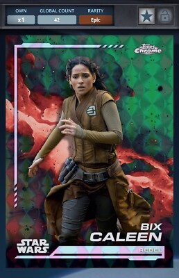 TOPPS STAR WARS CARD TRADER 2024 CHROME BIX CALEEN KASHYYK GREEN EPIC 99CC
