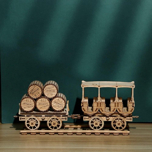 Puzzle 3D modellino compensato 278 pezzi Wine Truck birreria enoteca vagoni - Picture 6 of 6