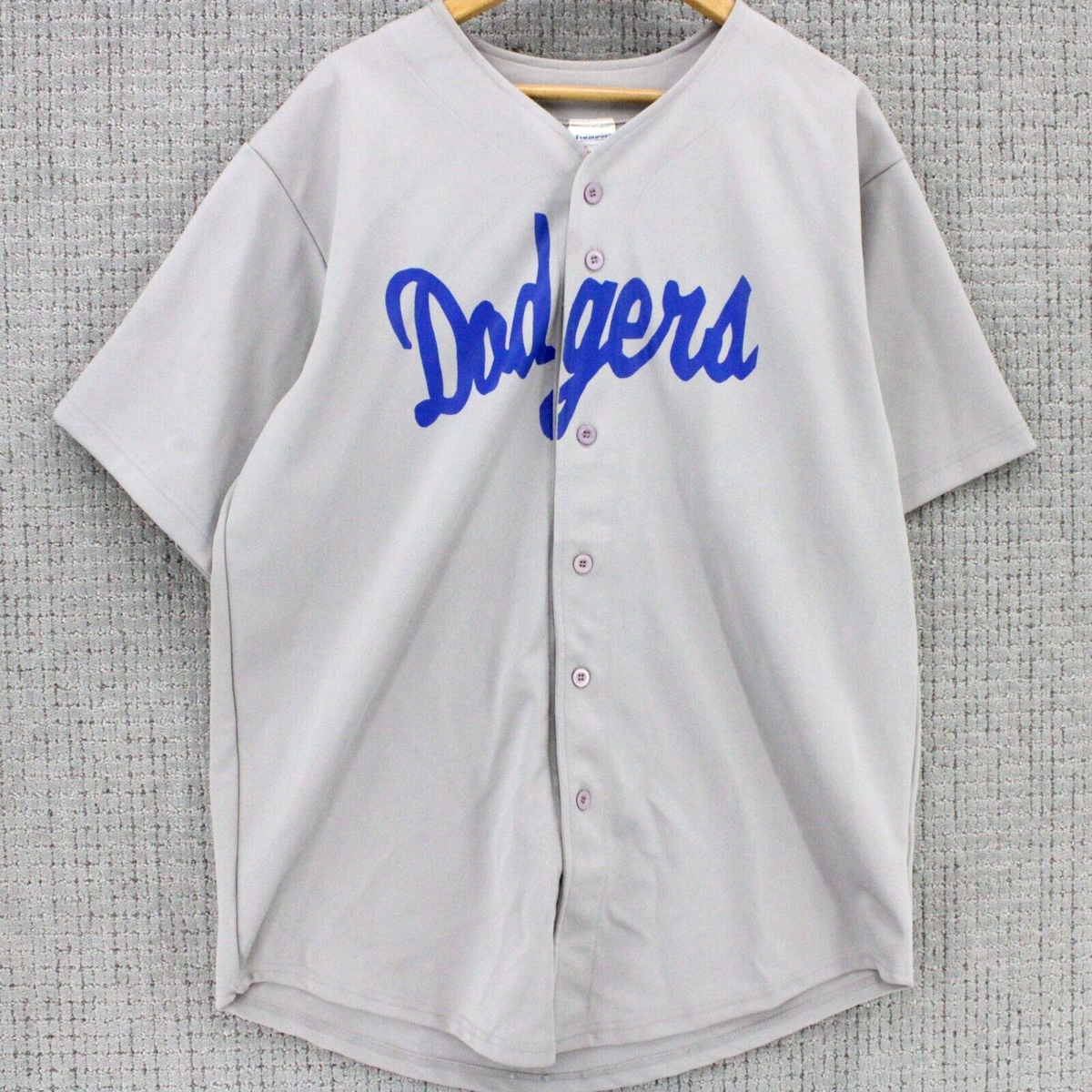 Vintage Teamwork Athletic Apparel x Dodgers Jersey Men XL Gray Baseball #33  Rare