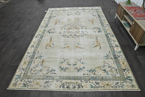 Oushak 6x10,Turkish Rug,vintage,anatolian,BEIGE,kilim,Bohemian,handmade,wool
