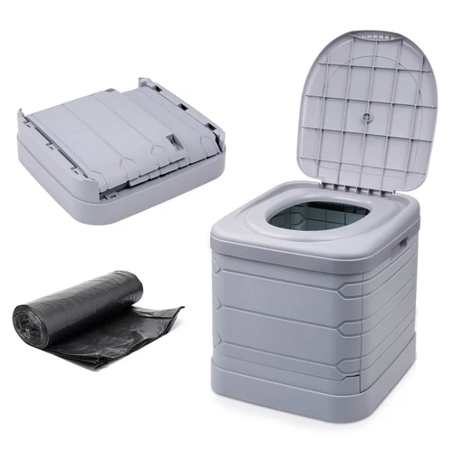 24L PORTABLE FOLDING CAMPING TOILET COMPACT POTTY LOO CARAVAN PICNIC FISHING