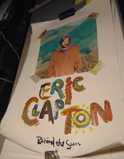 Eric Clapton "Behind the Sun" 1985 promotional poster