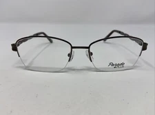 Parade Plus 2038 Brown 55-18-140 Brown Metal Half Rim Eyeglasses Frame ZN03