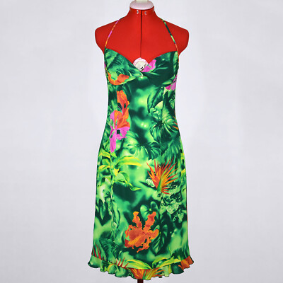 ESCADA Floral Green Shift Silk Dress Size S 38 4 | eBay ESCADA Floral Green Shift Silk Dress Size S 38 4 | eBay