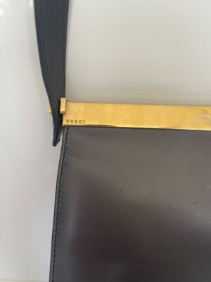 GUCCI TOM FORD era Vintage Grey Flap Leather Shoulder Bag | eBay