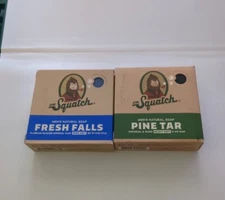 Lot 2x Dr. Squatch Natural Bar Soap - Pine Tar And Fresh Falls 5oz