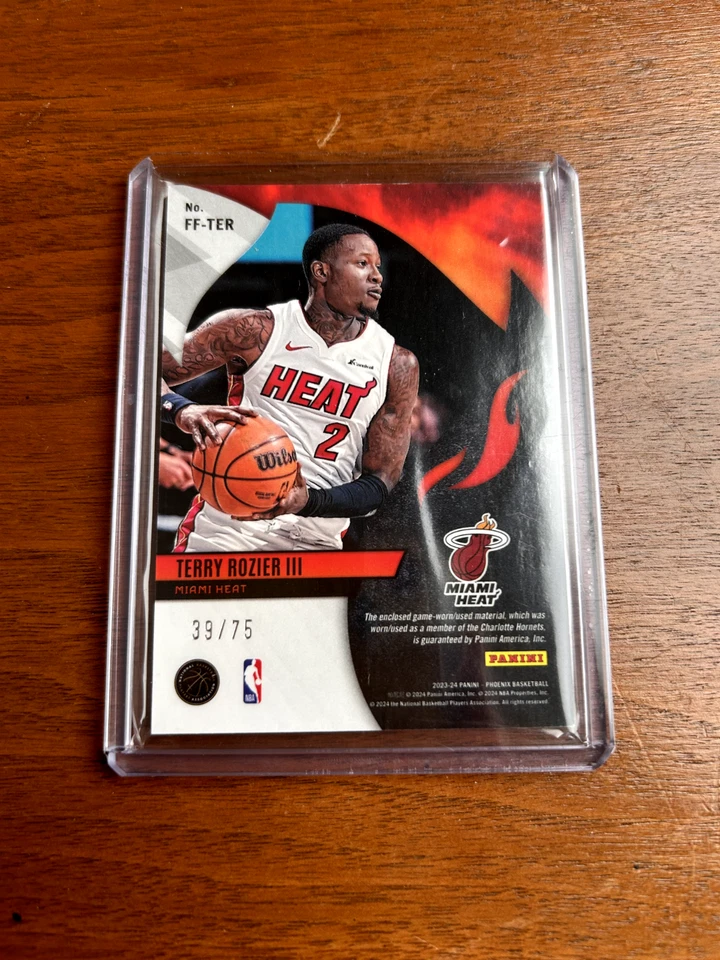 2023-2024 Panini Phoenix - Terry Rozier III Fire Fabrics Orange /75 - Image 2 of 2