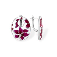 Ohrringe Ohrschmuck Creole Silber Emaille Zirkon Echtschmuck Bei Secretforyou