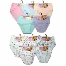 6/12 Pairs Girls Underwear Cotton Briefs Comfort Fit Knickers UK Size 2-13 Years