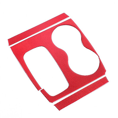Red Carbon fiber Center Gear Shift Cup Holder Trim Cover for Honda Pilot 2016-22