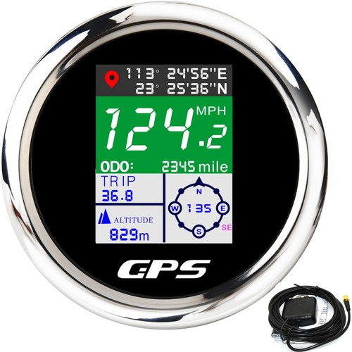 85mm Boat GPS Speedometer Odometer Gauge for Marine Boat Car Truck