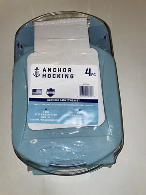 Anchor hocking 4 Pc Basketweave