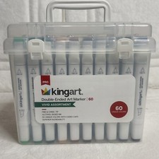 424-60 PRO Double-Ended Alcohol Ink Art Markers, 60 COLORS, Fine Point  Chis...