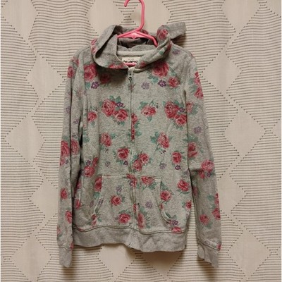 Oshkosh B'gosh Girls Floral Zip-Up Hoodie Size 12