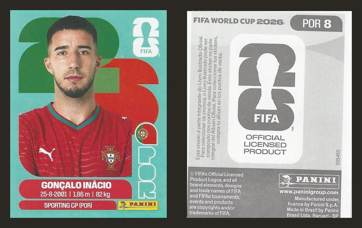 2026 Panini FIFA World Cup POR8 Gonçalo Inácio Portugal Sticker, LATAM