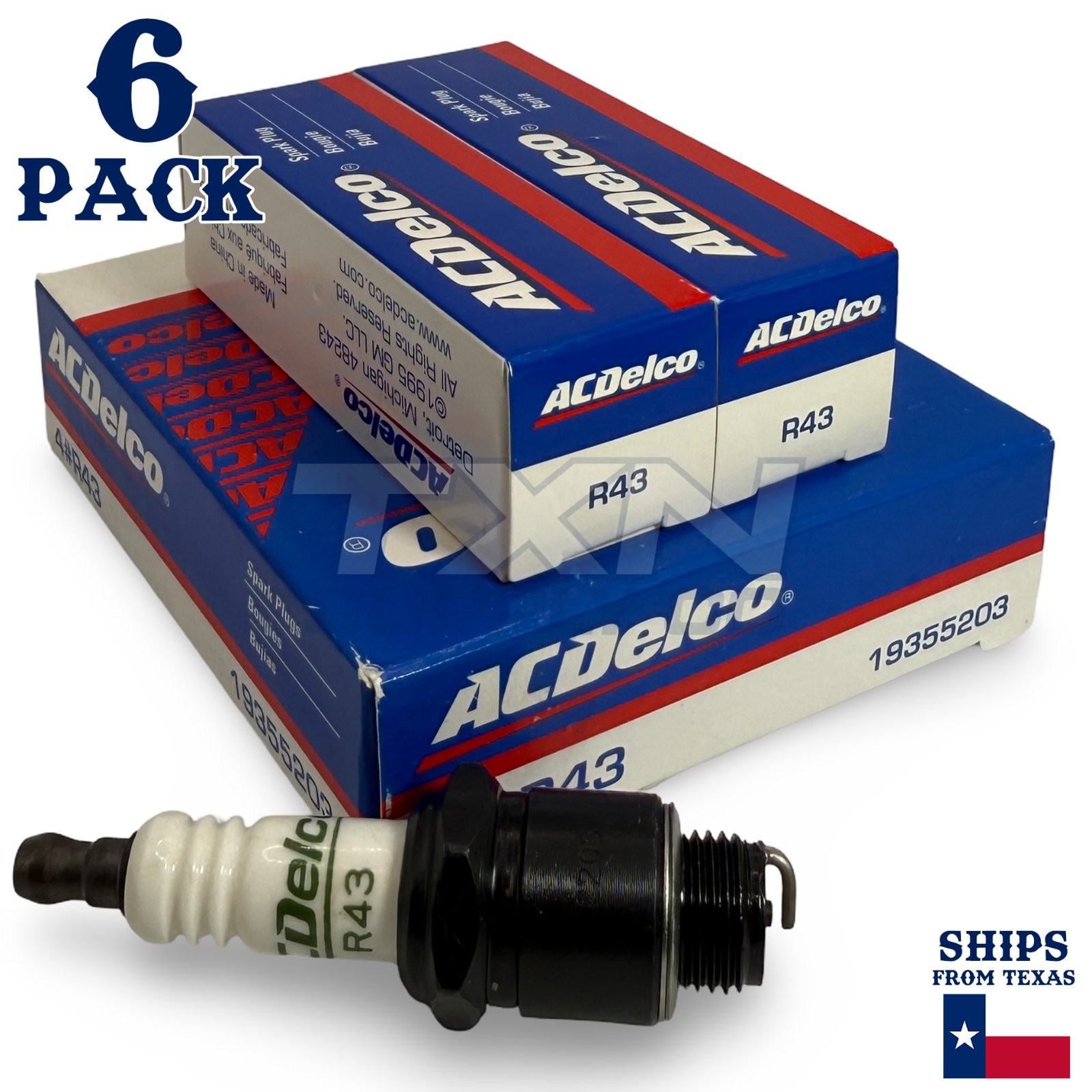 6 Pack Genuine GM ACDelco Spark Plugs R43