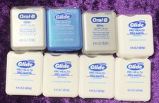 Oral-B Glide Pro-Health Assorted Floss Lot 4m 4.3 yd/vg 8 ORIGINAL Deep Clean