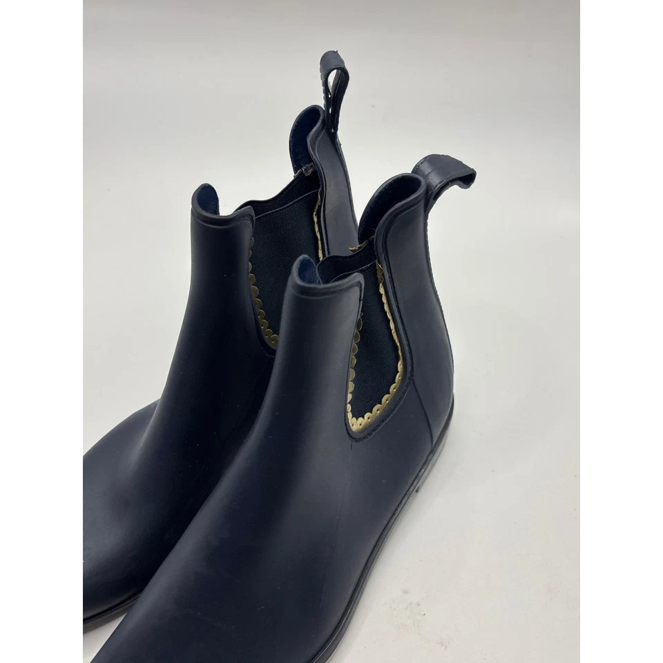 Jack Rogers Navy Blue Rain Boots Women's Size 10 Ankle Chelsea Waterproof - Image 3 of 4