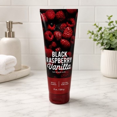 Bath Body Works Black Raspberry Vanilla 24hr Moisture Ultra Shea Cream 8oz Rare