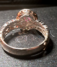 Gems en Vogue 1.28ctw natural  Padparadscha Sapphire & White Zircon Ring  Sz 11 — photo 7