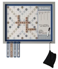 WS Game Company Scrabble Deluxe 2-in-1 Wall Edition: Family Word Game with Ma...
