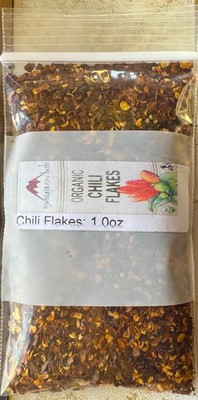 Chili Flakes Smoked Organic, Mountain Rose Herbs. 1 oz