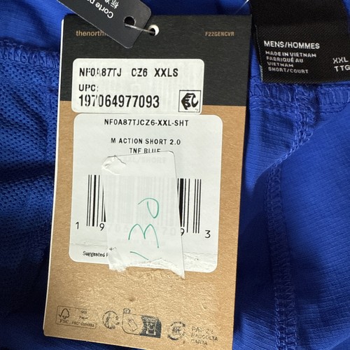 NWT The North Face Men's Action Shorts 2.0 FlashDry Nylon TNF Blue - XXL $45 - Picture 5 of 5