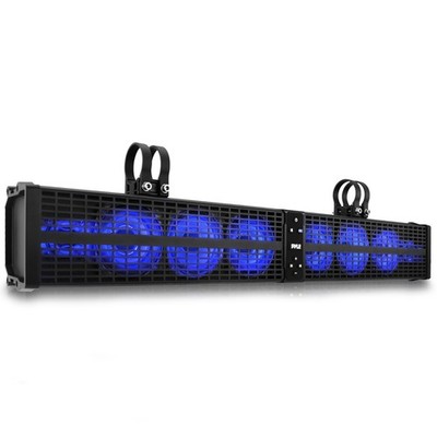 Pyle 32  Powered ATV/UTV Soundbar System-Built-in Class D Stereo Power Amplifier