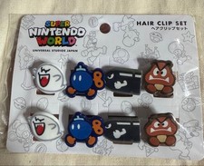 Neu USJ Super Nintendo World Mario Mini Haarspange Set 8tlg Boo Bob-omb...