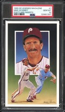 Pop 6! PSA 10! 1990 Legends Magazine Mike Schmidt #1 Postcard Insert