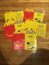 MCDONALDS 2021 POKEMON HAPPY MEAL BOX X 5 PIKACHU 25th ANNIVERSARY Edition New
