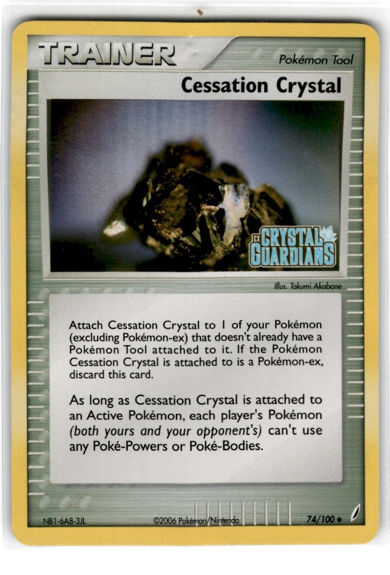 2006 EX - Crystal Guardians Cessation Crystal Rare Reverse Holo NM #74