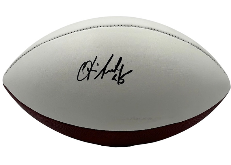 Otis Smith Signed New England Patriots Logo Football JSA