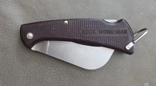 VINTAGE BUCK WORK-MAN FOLDING KNIFE 811 USA HAWK BILL 1988 RARE UTILITY Mint
