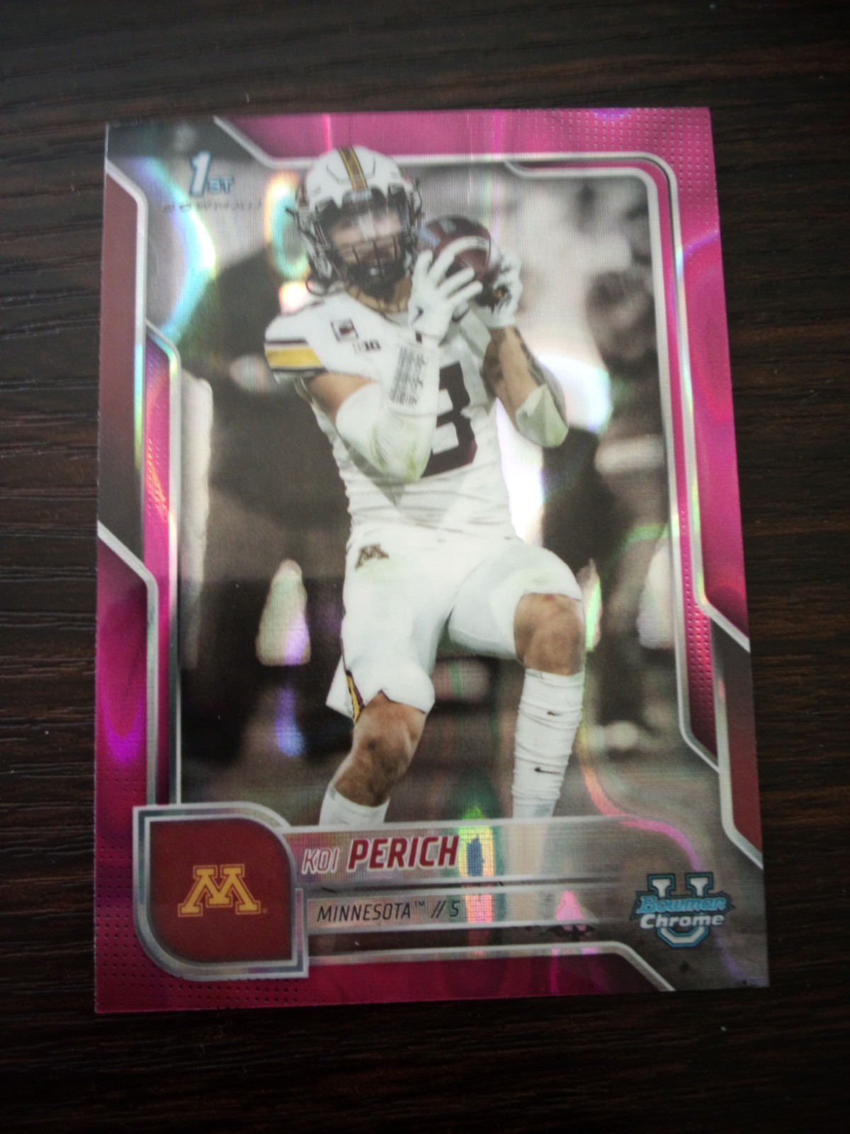 2025 Bowman University Chrome - Koi Perich #116 Pink Lava Refractor (RC)