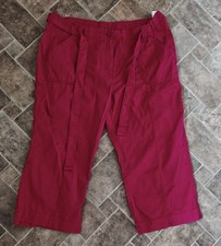Red Marks and Spencers Cropped Trousers - Size 16