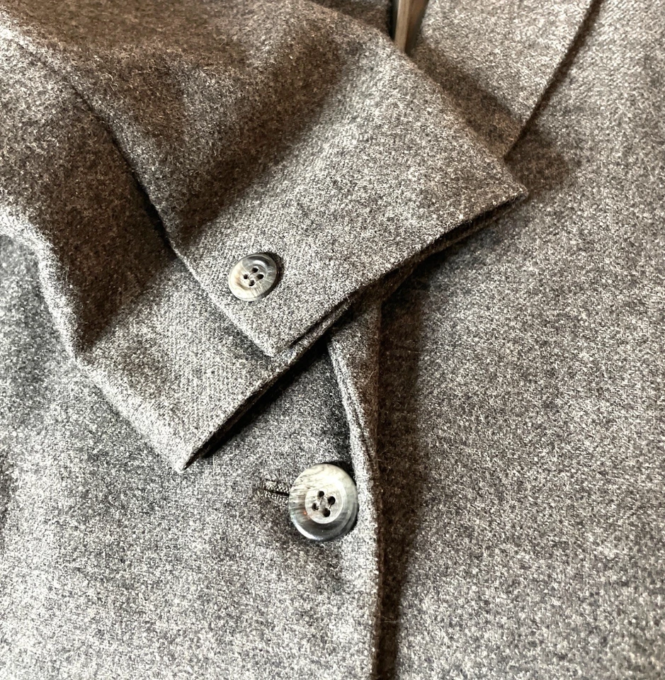 Blazer De Colección Esprit Para Mujer Gris Mezcla Lana Talla 7/8 Hecho en Italia Cierre de Botones Foto 4 de 4